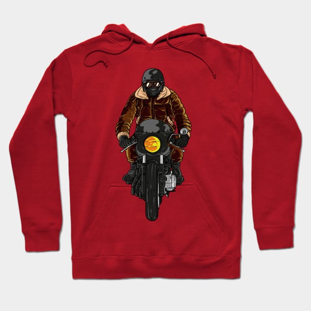 The Retro Cafe Racer Hoodie by JUMATKLIWON